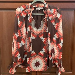 Loft geometric blouse